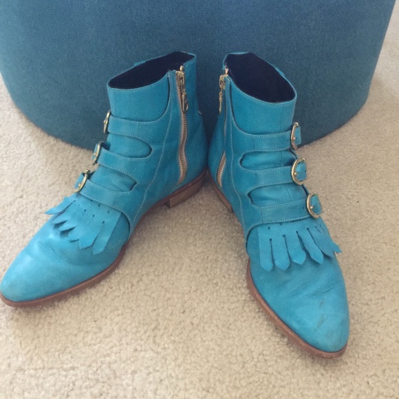 RARE COLOR…Modern Vice Jett Boots rare limited edition turquoise - Picture 10 of 16